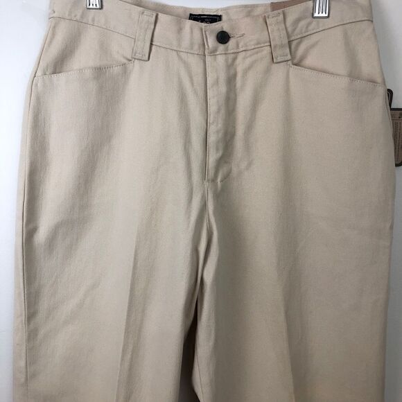 NWT Lee Size 10 Medium Plain Front Pleated Stretch Tan Jeans!! - Picture 3 of 13